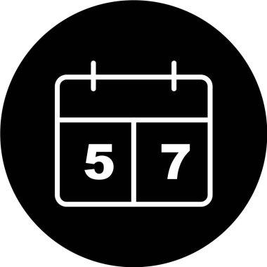 Takvim simgesi, vektör çizimi
