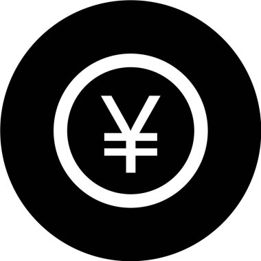 yen simgesi, vektör iilüstrasyonu