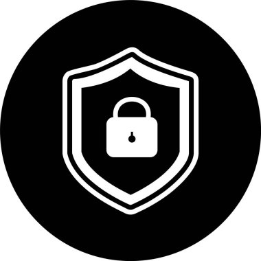 Çevrimiçi Koruma Simgesi Moda Biçimli İzole Arkaplan      