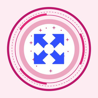 Moda Biçiminde Tam Ekran Simgesi İzole Arkaplan