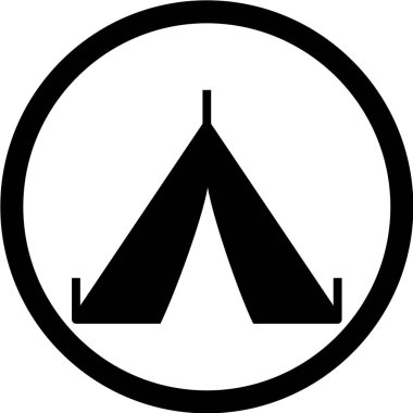 çadır simgesi vektör illüstrasyonu