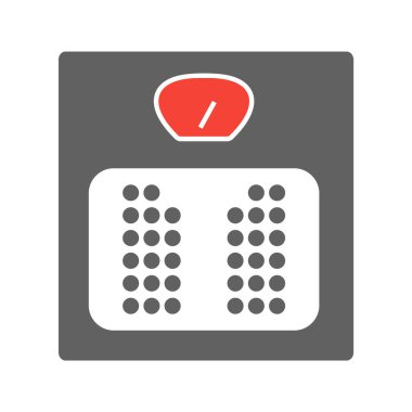 Ağırlık Makinesi Simgesi Moda Biçimli Ayrı Arka Gruplandırılmış