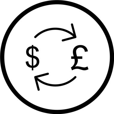 Dolar işareti vektör simgesi.