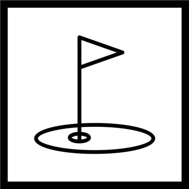 Golf topu ikonu vektör illüstrasyonu