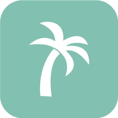 Palmiye ağacı simgesinin vektör illüstrasyonu