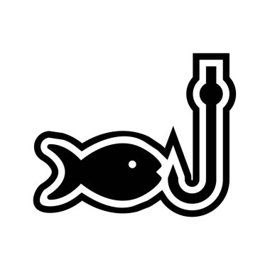 Moda Biçiminde Balıkçılık Simgesi İzole Arkaplan