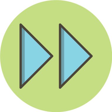 Multimedya düz simgesi beyaz arkaplanda izole edildi