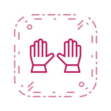 İzole edilmiş tek el durdurma simgesinin vektör çizimi