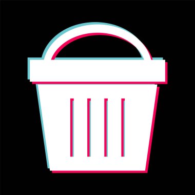 Piknik sepeti simgesi Moda Biçimli İzole Arkaplan