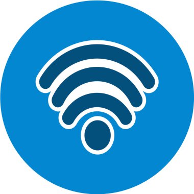 Beyaz arkaplanda wifi simgesi