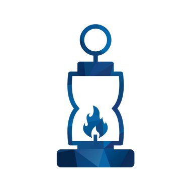 Modern düz dizayn kamp ikonunun vektör çizimi