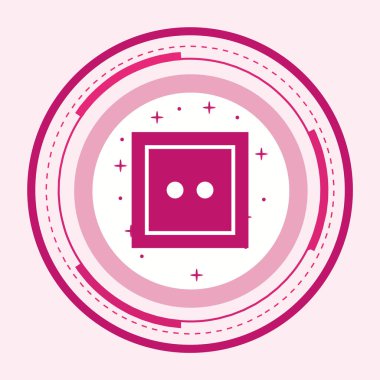 Moda Biçimli Soket Simgesi İzole Arkaplan      