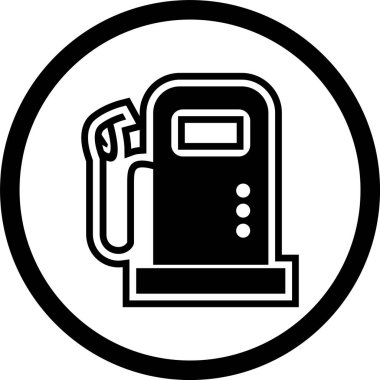 Yakıt İstasyonu Simgesi Moda Biçimli İzole Arkaplan