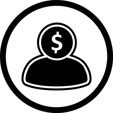 Banker Simgesi Moda Biçiminde İzole Arkaplan 