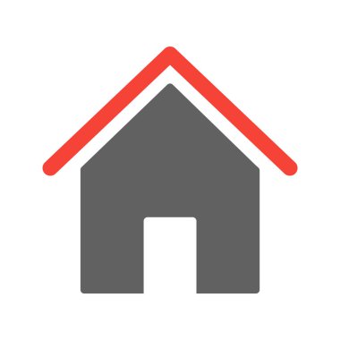 Moda Biçimli Ev Simgesi İzole Arkaplan