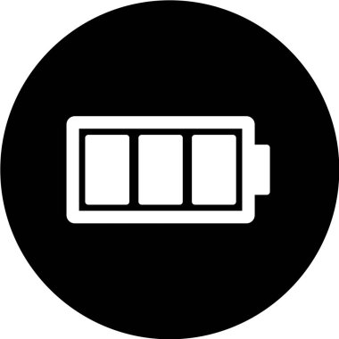 Batarya ikonu, vektör çizimi. düz tasarım biçimi