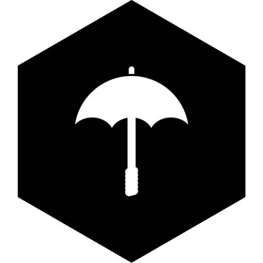 şemsiye simgesi vektör illüstrasyonu