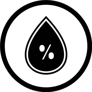 Beyaz arkaplanda su damlası simgesi