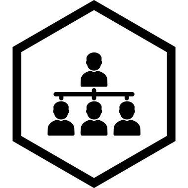 Moda Biçiminde Organizasyon Simgesi İzole Arkaplan      