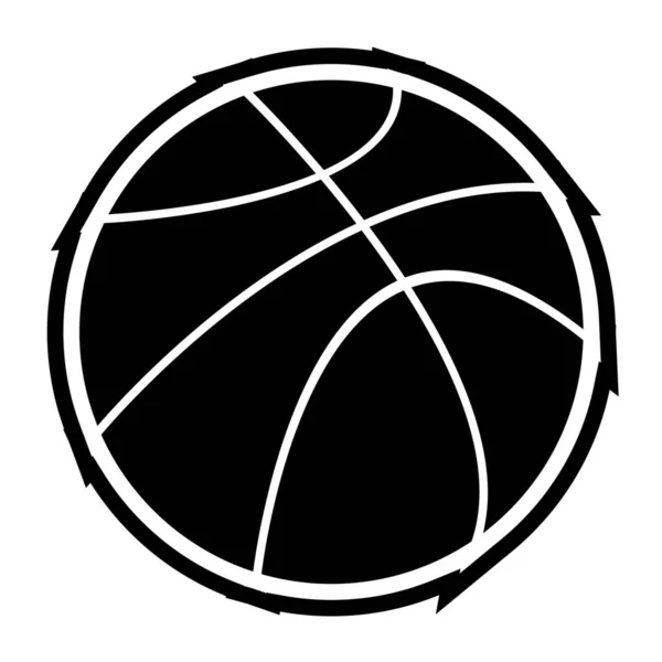 Icono Baloncesto Vector Ilustración — Archivo Imágenes Vectoriales