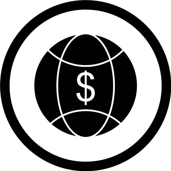 Dollaro Icona Cambio Valuta — Vettoriale Stock