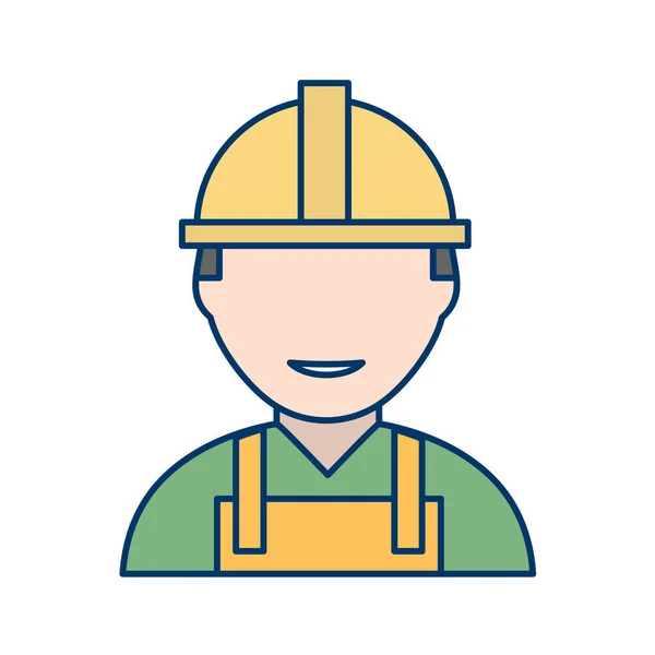 Construction Worker Character Vector Illustration Design — Stock Vector