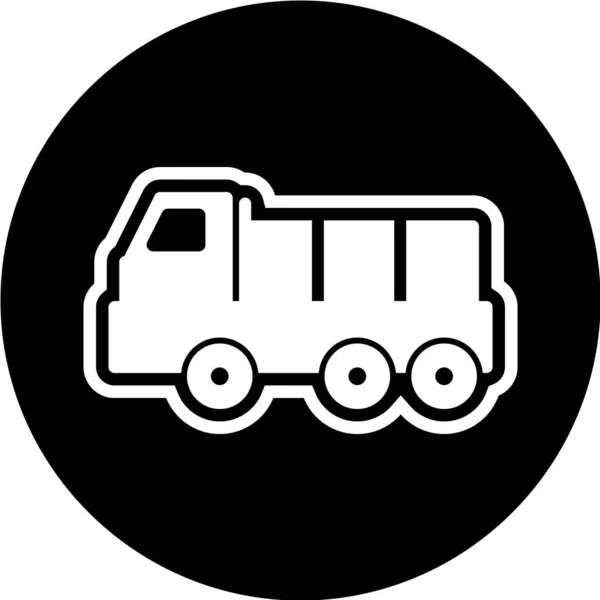 Ícone Sinal Transporte Fundo Branco Ilustração Vetorial — Vetor de Stock