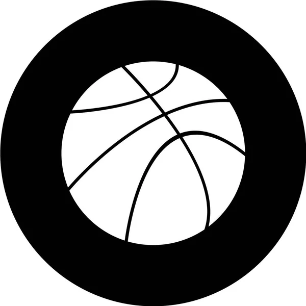 Ikon Bola Basket Ilustrasi Vektor - Stok Vektor