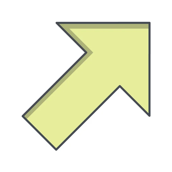 Pfeil Symbol Flachen Stil Isoliert Auf Weißem Hintergrund Vektor Illustration — Stockvektor