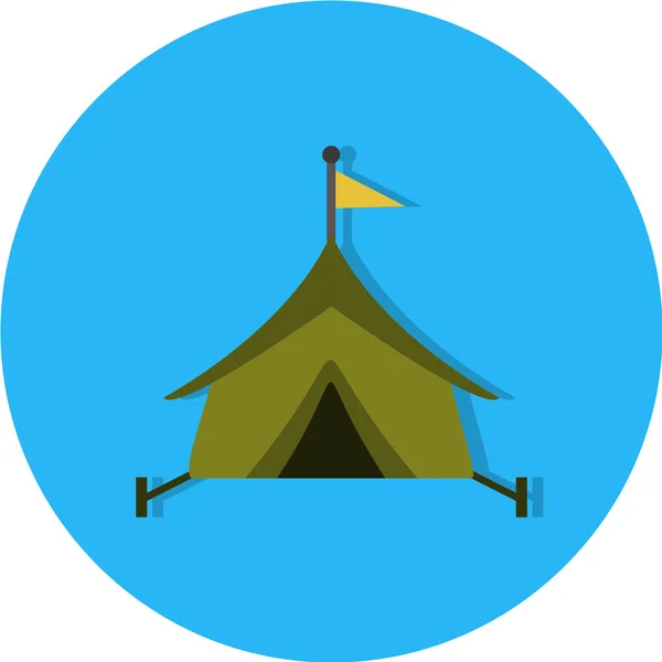 带屋顶帐篷的向量图 — 图库矢量图片