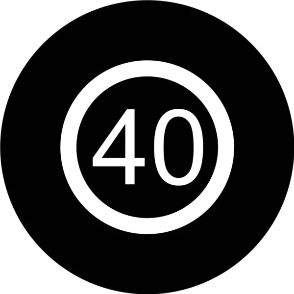 40番のアイコンのベクトル — ストックベクタ