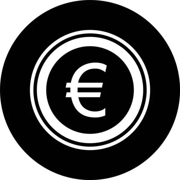 Euro Icono Estilo Moda Aislado Fondo — Archivo Imágenes Vectoriales