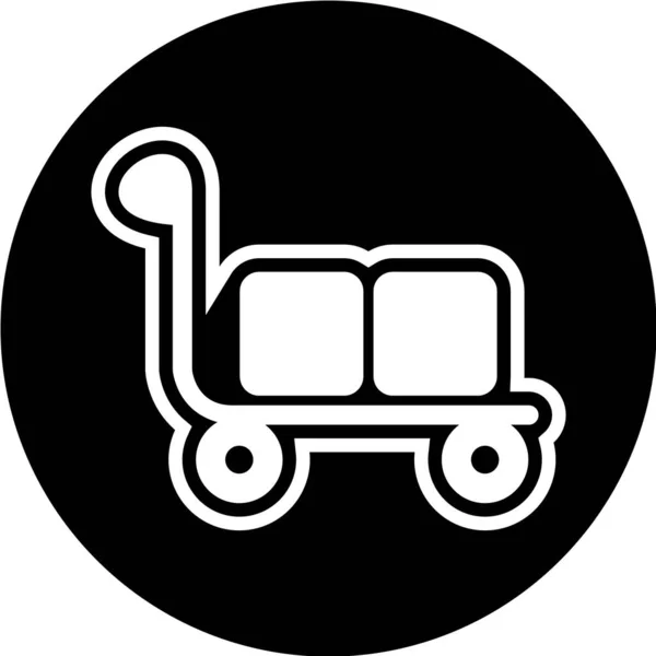 Vectorillustratie Van Een Kar Met Een Vrachtwagen — Stockvector
