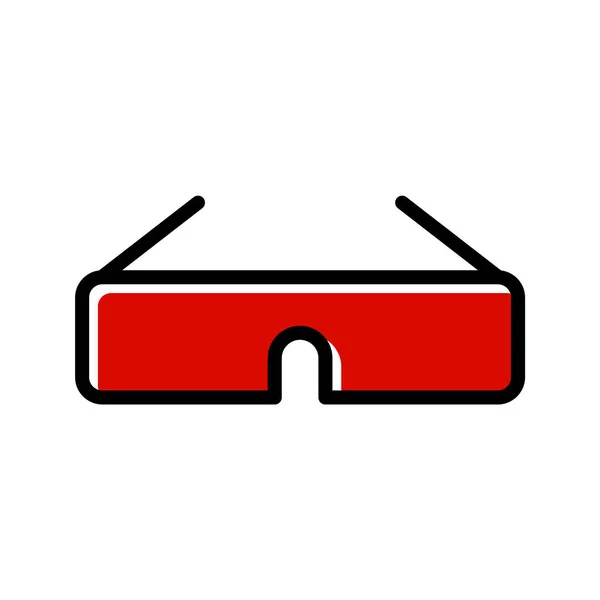Gözlük Simgesi Moda Biçimli Zole Arka Gruplandırma — Stok Vektör