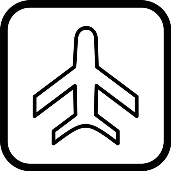 Flugzeug Vektorsymbol Auf Weißem Hintergrund — Stockvektor