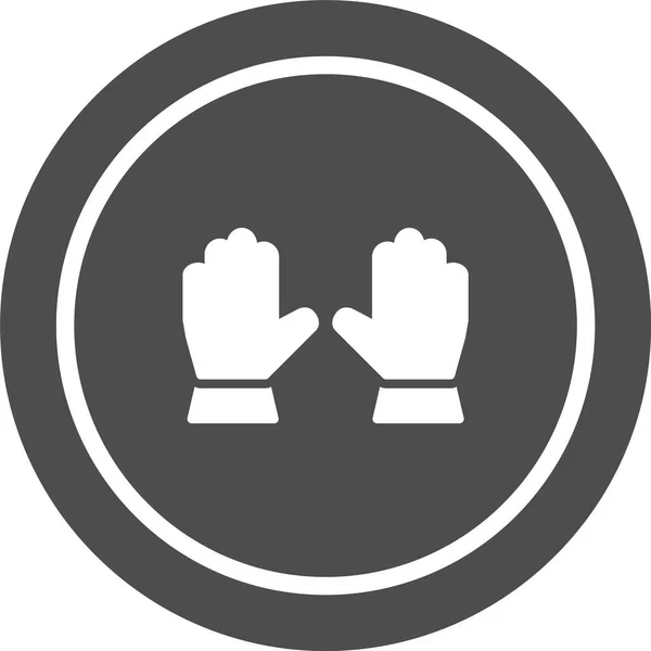 Handschuhe Icon Trendigen Stil Isolierten Hintergrund — Stockvektor