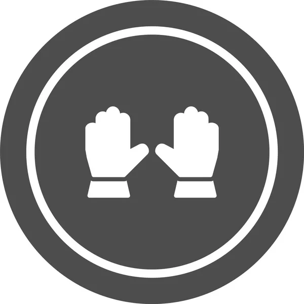 Guantes Icono Estilo Moderno Fondo Aislado — Vector de stock