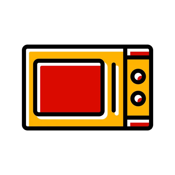 Icono Del Horno Microondas Estilo Moda Aislado Backgroun — Vector de stock