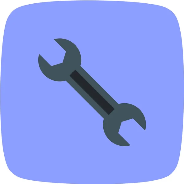 Schraubenschlüssel Blaues Vektorsymbol — Stockvektor
