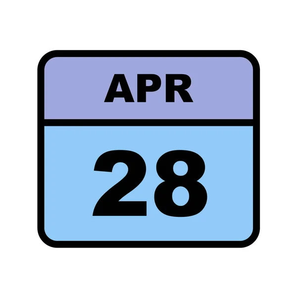 Illustrazione Calendario Con Una Data — Vettoriale Stock
