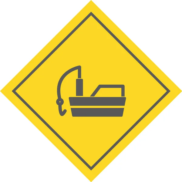 vector illustration of a yellow road sign