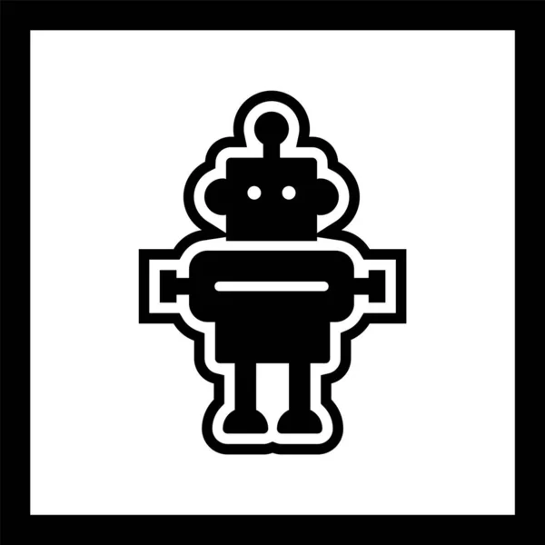 Εικονίδιο Ρομπότ Μοντέρνο Στυλ Απομονωμένο Backgroun — Διανυσματικό Αρχείο