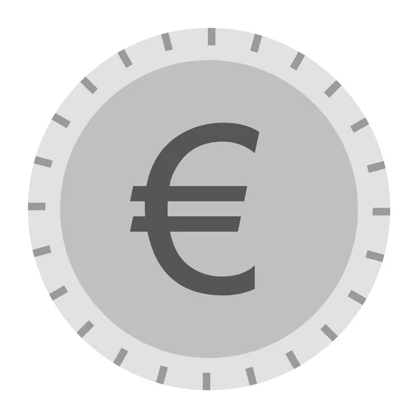 Euro Icono Estilo Moda Aislado Fondo — Vector de stock