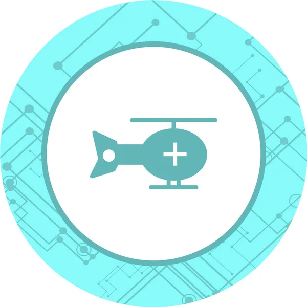 Ikona Webového Vektoru Vrtulníku — Stockový vektor