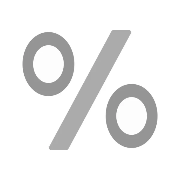 Percentage Pictogram Trendy Stijl Geïsoleerde Achtergrond — Stockvector