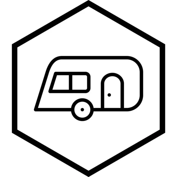 Icono Caravana Estilo Moda Fondo Aislado — Vector de stock