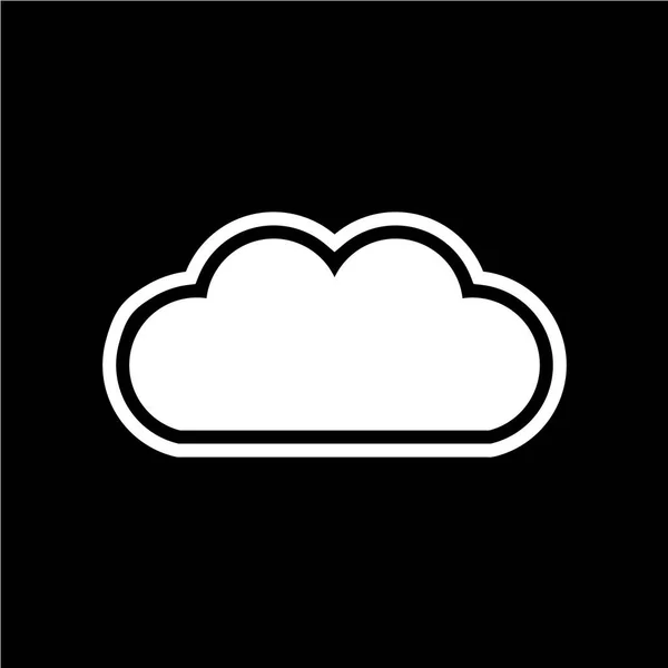 Wolkensymbol Vektorillustration Flacher Designstil — Stockvektor