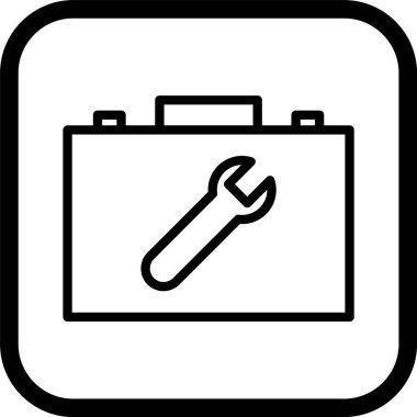 Moda Biçiminde Araç Kutusu Simgesi İzole Arkaplan      