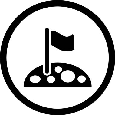 Golf topu ikonu vektör illüstrasyonu