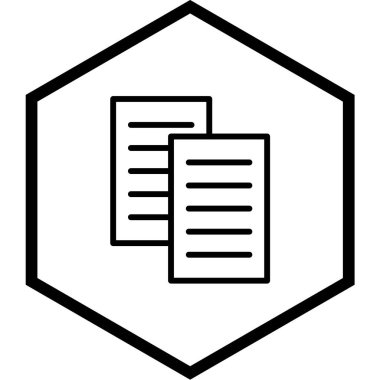 belge satırı vektör simgesi